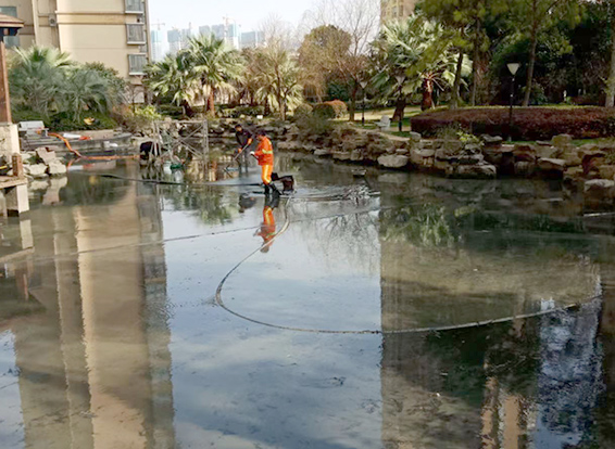 卢氏景观池淤泥清理